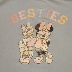 Custom BESTIES Daisy & Minnie Short-Sleeve Tee, Blue, Like New, 3XL